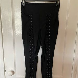 Forever 21 Lace Up Leggings